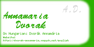 annamaria dvorak business card
